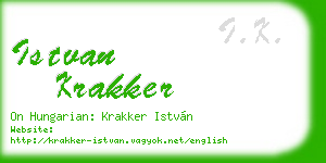 istvan krakker business card